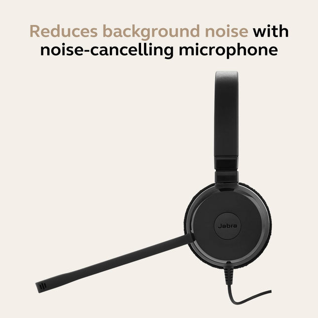 Jabra Gn Netcom Evolve 20 Uc Duo Ms Optimized, USB Wired On Ear Headphones with Mic, Multicolor 