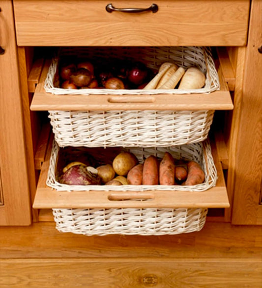 Jaguar Decor PVC Wicker Basket for Modular Kitchen For Vegetables and Fruits Storage(Size: 18 W Inches Including Channel) (18W X 20" L X 8 H) 