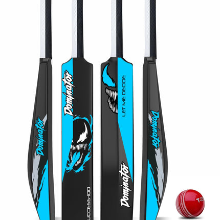 Jaspo Dominator Venom Edition 34 Inches Plastic Cricket Bat+Ball Octopus Grip|Best for Practicing-Recommended to Play with Soft Rubber, Tennis/Wind Ball. 