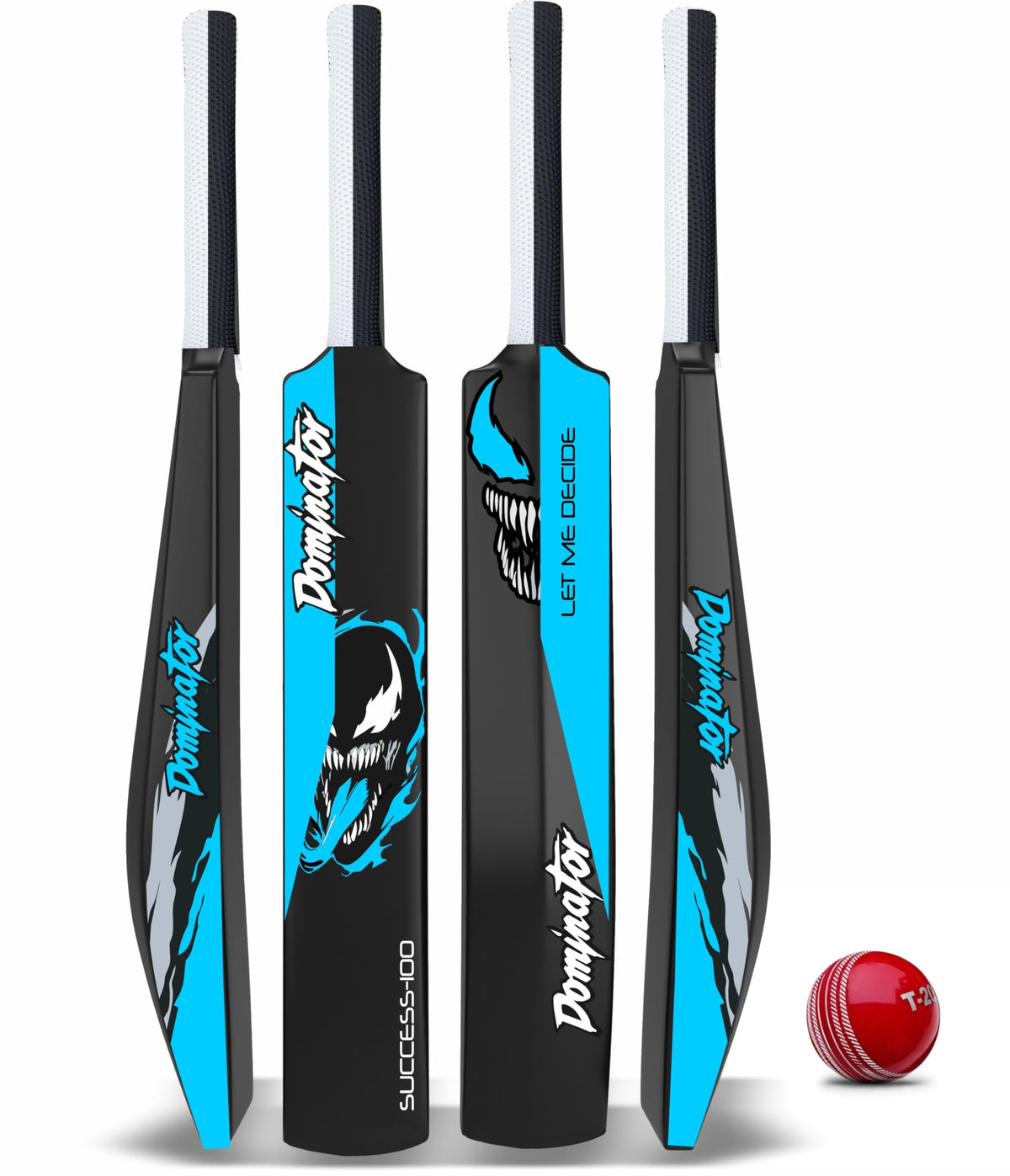 Jaspo Dominator Venom Edition 34 Inches Plastic Cricket Bat+Ball Octopus Grip|Best for Practicing-Recommended to Play with Soft Rubber, Tennis/Wind Ball. 