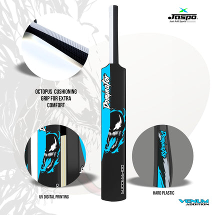 Jaspo Dominator Venom Edition 34 Inches Plastic Cricket Bat+Ball Octopus Grip|Best for Practicing-Recommended to Play with Soft Rubber, Tennis/Wind Ball. 