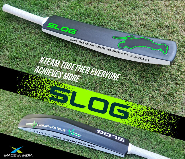 Jaspo Slog Plastic Tennis Cricket Bat Full Size Bat (34 X 4.5 Inch) for All Age Group (Slog Cricket Bat) 