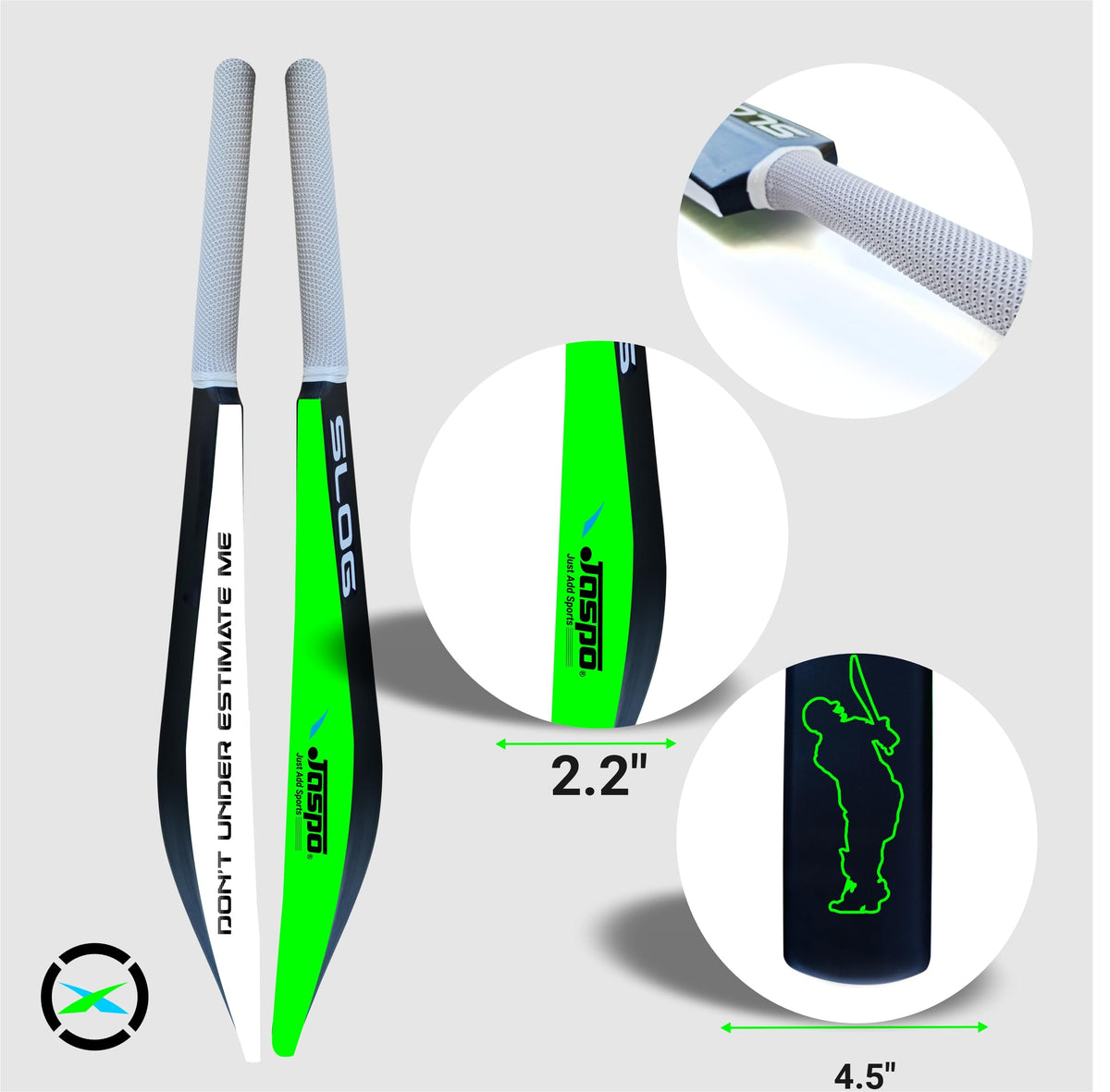 Jaspo Slog Plastic Tennis Cricket Bat Full Size Bat (34 X 4.5 Inch) for All Age Group (Slog Cricket Bat) 