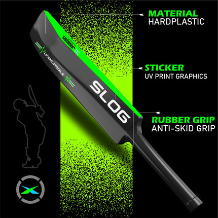 Jaspo Slog Plastic Tennis Cricket Bat Full Size Bat (34 X 4.5 Inch) for All Age Group (Slog Cricket Bat) 