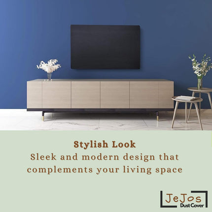 JeJos® Dust Cover for VW (32 inches) Playwall Frameless Series HD Ready Android Smart LED TV VW32F5 | Water-Resistant, Durable, Anti-Dust TV Protector | Keeps Your Device as New Black 