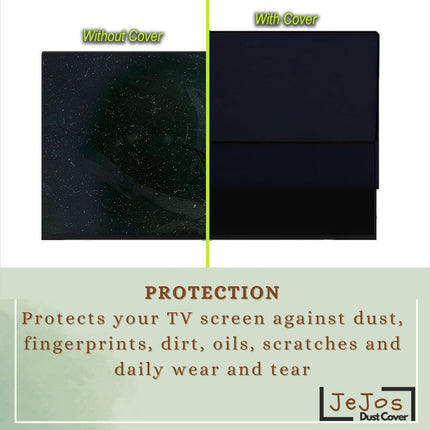 JeJos® Dust Cover for VW (32 inches) Playwall Frameless Series HD Ready Android Smart LED TV VW32F5 | Water-Resistant, Durable, Anti-Dust TV Protector | Keeps Your Device as New Black 