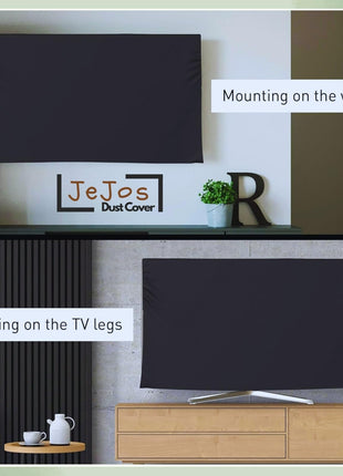 JeJos® Dust Cover for VW (32 inches) Playwall Frameless Series HD Ready Android Smart LED TV VW32F5 | Water-Resistant, Durable, Anti-Dust TV Protector | Keeps Your Device as New Black 