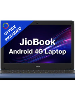 JioBook 11 with Lifetime Office/Android 4G Laptop Mediatek 8788 (JioOS) / Octa-core/ 4GB RAM / 64 eMMC Storage/Thin and Light Laptop (11.6 inch, 990 Grams)/ Dual Band WiFi + SIM/Blue 