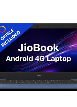 JioBook 11 with Lifetime Office/Android 4G Laptop Mediatek 8788 (JioOS) / Octa-core/ 4GB RAM / 64 eMMC Storage/Thin and Light Laptop (11.6 inch, 990 Grams)/ Dual Band WiFi + SIM/Blue 