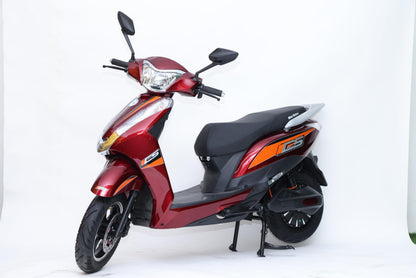 Jozhi CS Red Electric Scooter for City Commute, Lithium Battery, Max Speed 60 kmph, Range 120 km, Foldable Design 