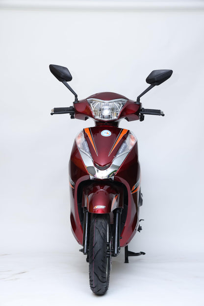 Jozhi CS Red Electric Scooter for City Commute, Lithium Battery, Max Speed 60 kmph, Range 120 km, Foldable Design 