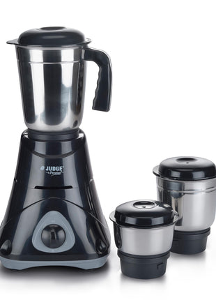 Judge by Prestige 500 Watts ACE Mixer Grinder with 3 Stainless Steel Jars| 3 Efficient Stainless Steel blades| Overload Protector| Sturdy Handles| Black 