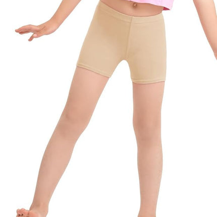 KETKAR Pure Cotton Girls Dance Shorts Breathable Bike Shorts for Sports Play Underdress_Beige_Pack of 1 (15-16 Years) 