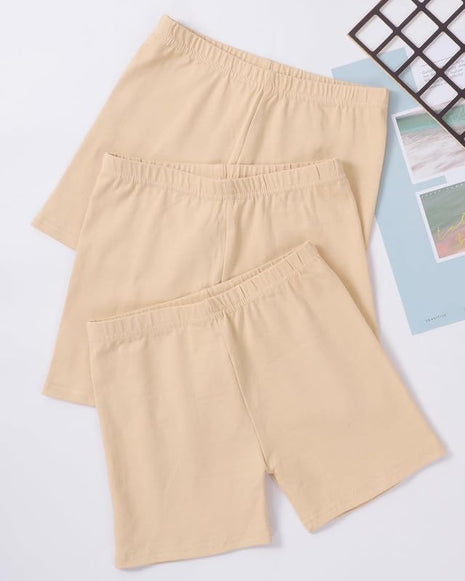 KETKAR Pure Cotton Girls Dance Shorts Breathable Bike Shorts for Sports Play Underdress_Beige_Pack of 1 (15-16 Years) 