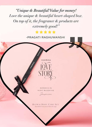 KIMIRICA Gift Set Love Story Moment For Women & Men| Luxury Bath And Body Care Set For Husband & Wife |Birthday Gift Kits|Anniversary To Pamper Your Loved Ones For All Occasion & Ages|Pack Of 7 