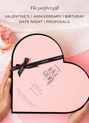 KIMIRICA Gift Set Love Story Moment For Women & Men| Luxury Bath And Body Care Set For Husband & Wife |Birthday Gift Kits|Anniversary To Pamper Your Loved Ones For All Occasion & Ages|Pack Of 7 