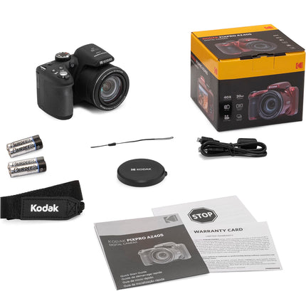 KODAK PIXPRO AZ405-BK 20MP Digital Camera 40X Optical Zoom 24mm Wide Angle Lens Optical Image Stabilization 1080P Full HD Video 3" LCD Vlogging Camera (Black) 