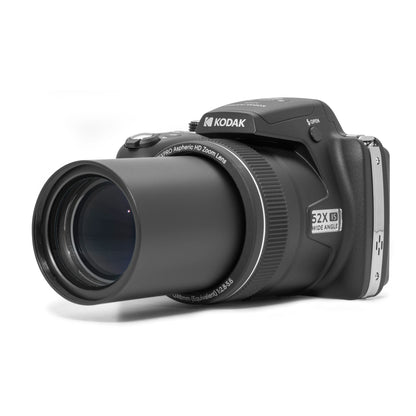 KODAK PIXPRO Astro Zoom AZ528-BK 16 MP Digital Camera with 52x Optical Zoom 24mm Wide Angle Lens 6 fps Burst Shooting 1080P Full HD Video Wi-Fi Connectivity and a 3" LCD Screen (Black) 