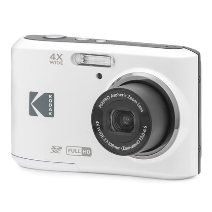 KODAK PIXPRO FZ45-WH 16MP Digital Camera 4X Optical Zoom 27mm Wide Angle 1080P Full HD Video 2.7" LCD Vlogging Camera (White) 