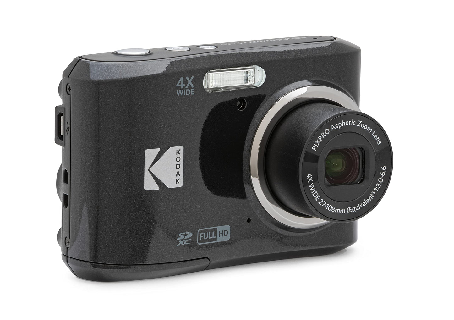 KODAK PIXPRO Friendly Zoom FZ45-BK 16MP Digital Camera with 4X Optical Zoom 27mm Wide Angle and 2.7" LCD Screen (Black) 