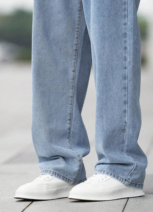 KOTTY Men's Solid Regular Fit Mid Distressed Fashionable Trendy Denim Jeans(Blue,30) 