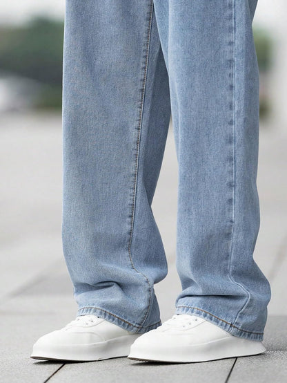 KOTTY Men's Solid Regular Fit Mid Distressed Fashionable Trendy Denim Jeans(Blue,30) 