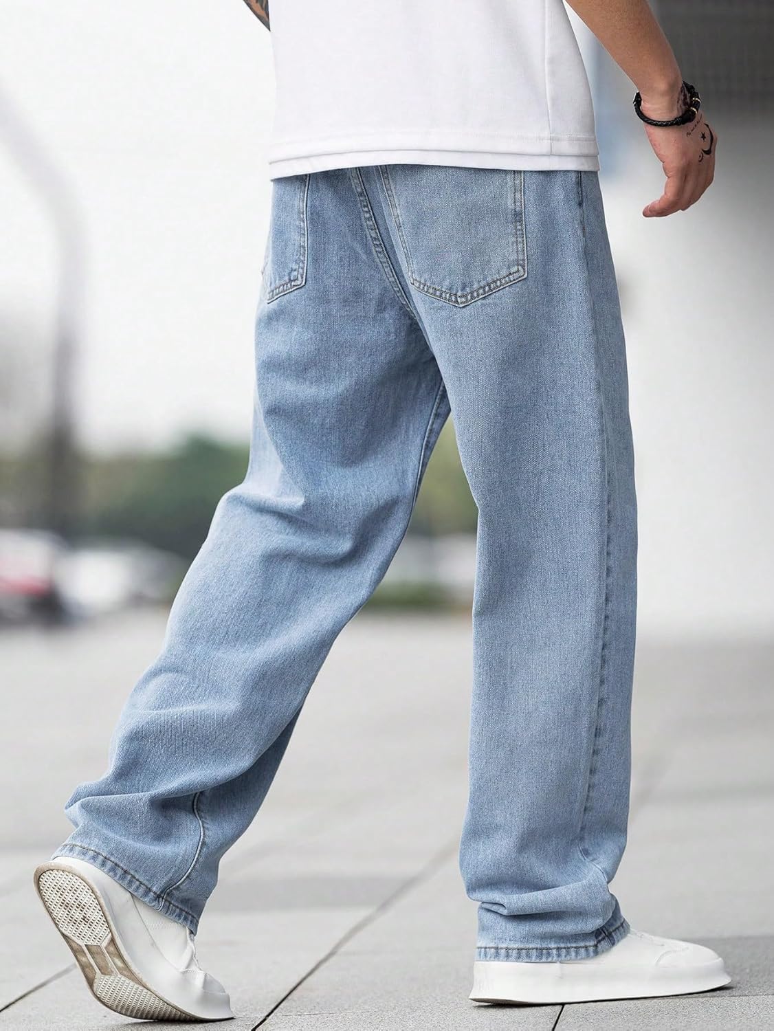 KOTTY Men's Solid Regular Fit Mid Distressed Fashionable Trendy Denim Jeans(Blue,30) 