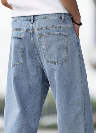 KOTTY Men's Solid Regular Fit Mid Distressed Fashionable Trendy Denim Jeans(Blue,30) 