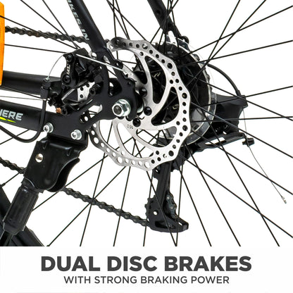 KROSS Encod 29T Unisex Matt Black Multispeed MTB | Steel Frame with Dual Disc Brakes and Front Suspension Fork | Ideal for 15+ Years (21 Speed, Yellow) 
