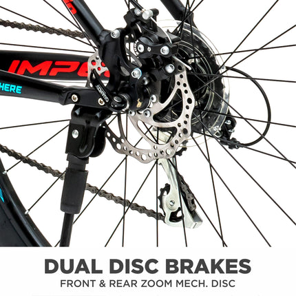 KROSS Hexa 29T Unisex Matt Black Multispeed (Shimano 24-Speed) MTB | Alloy Frame with Dual Disc Brakes and Front Suspension Fork | Ideal for 15+ Years (Blue) 