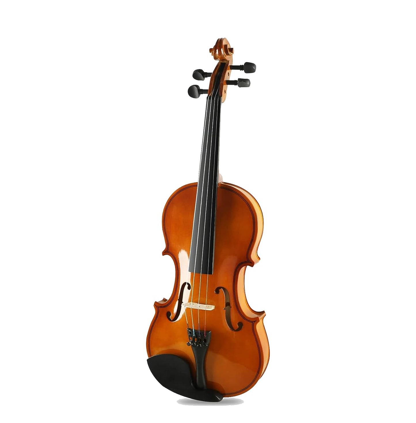 Kadence, Vivaldi 4/4 Violin With Bow, Rosin, Hard Case (Brown Glossy V001C) 