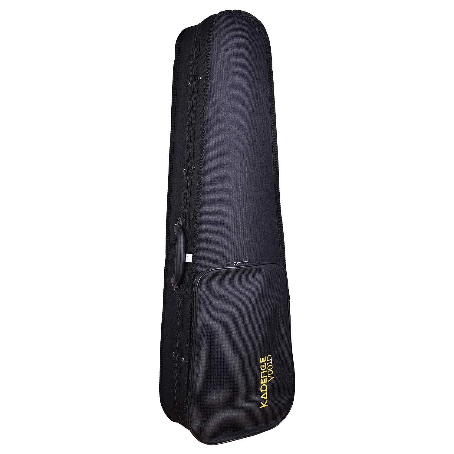 Kadence, Vivaldi 4/4 Violin With Bow, Rosin, Hard Case, Tuner V001-D (Black) 