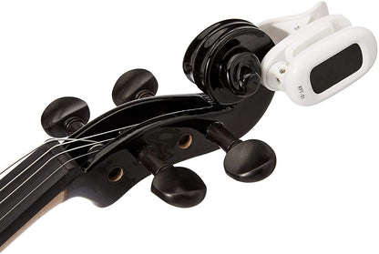 Kadence, Vivaldi 4/4 Violin With Bow, Rosin, Hard Case, Tuner V001-D (Black) 