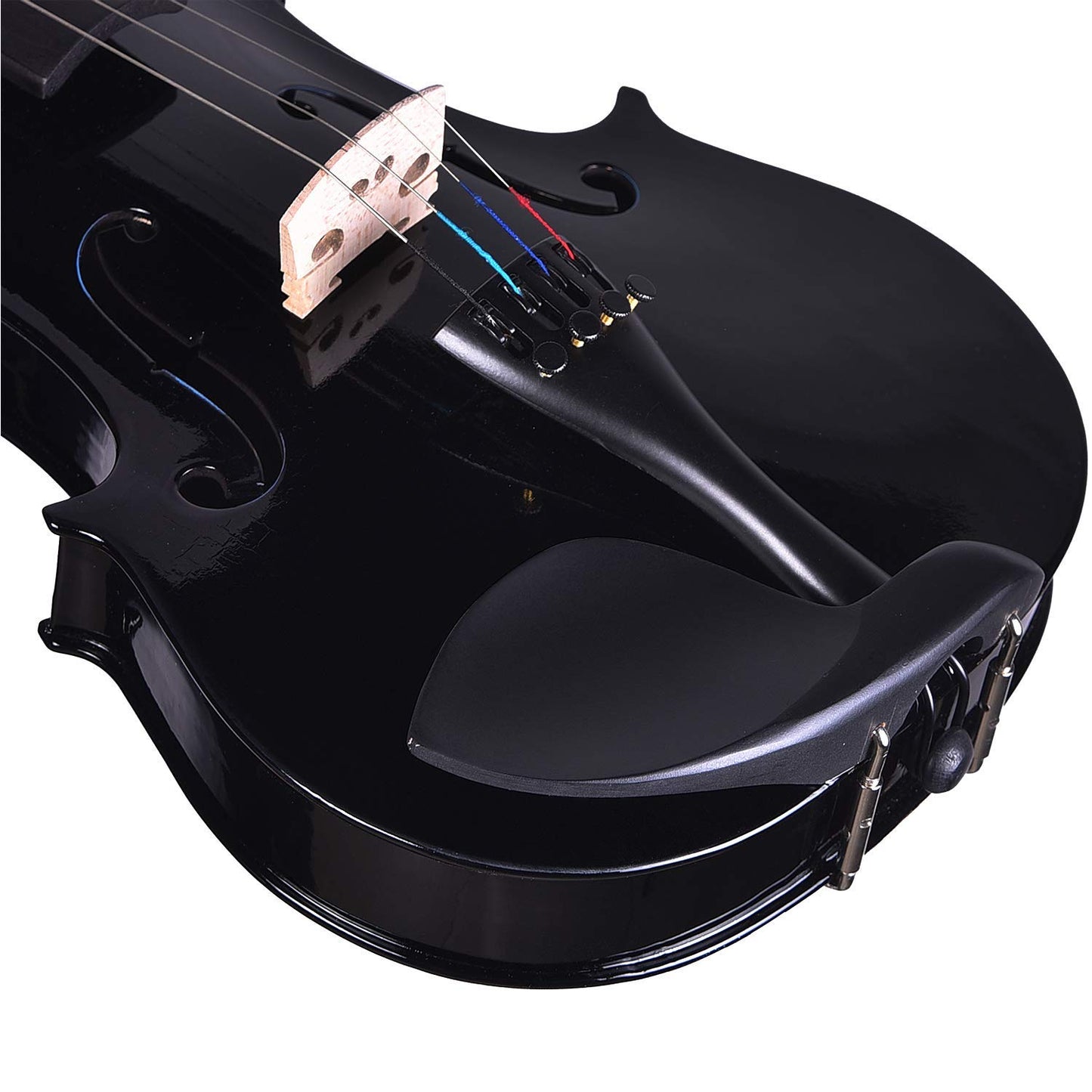 Kadence, Vivaldi 4/4 Violin With Bow, Rosin, Hard Case, Tuner V001-D (Black) 