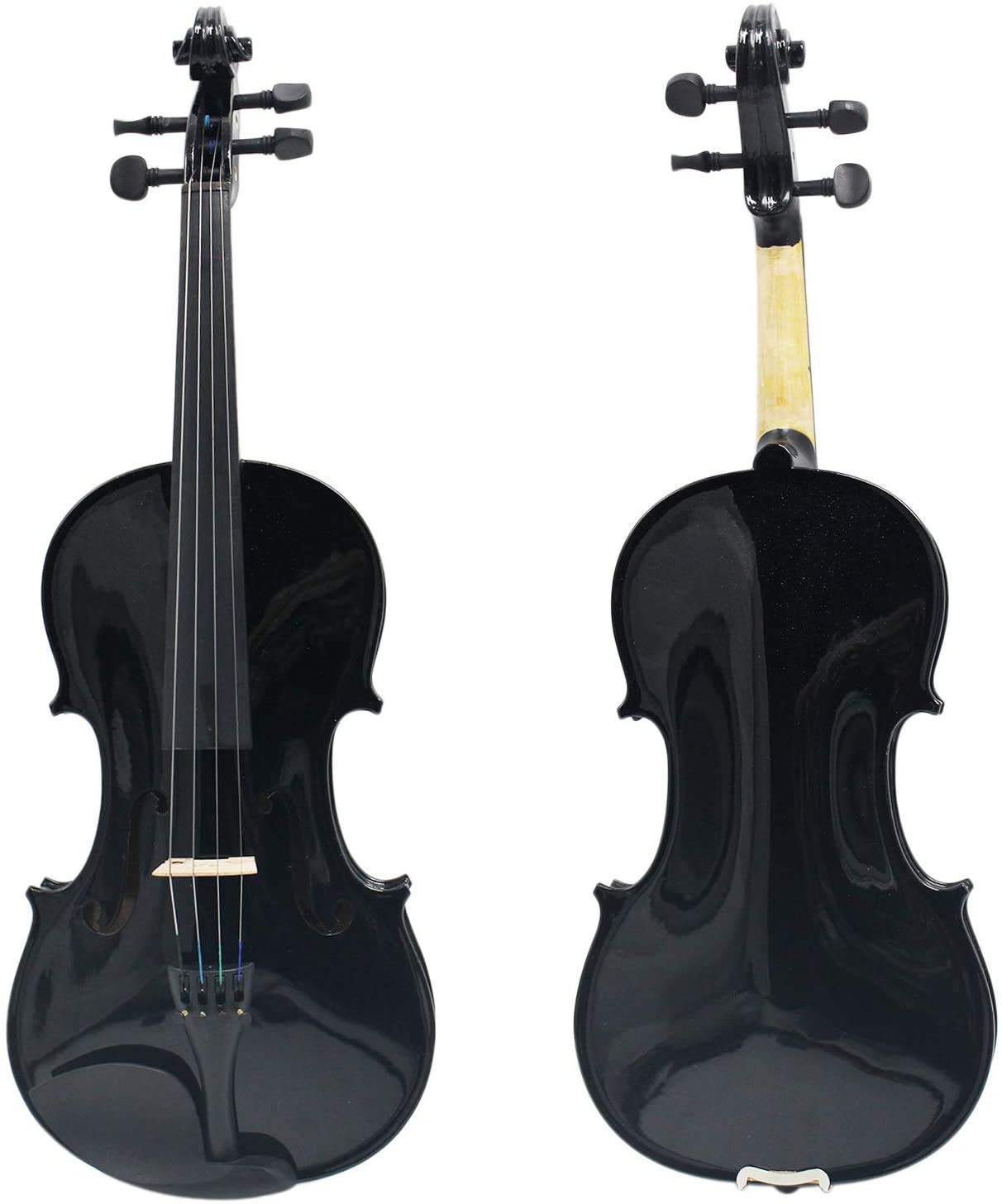 Kadence, Vivaldi 4/4 Violin With Bow, Rosin, Hard Case, Tuner V001-D (Black) 