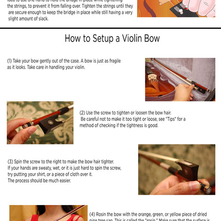 Kadence Vivaldi Acoustic Violin Full Size with Bow, Rosin, Carrying Hard Case,Instrument for Beginners, Adults, Boys, Girls, Children, Kids (4/4, Black) 