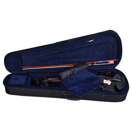 Kadence Vivaldi Acoustic Violin Full Size with Bow, Rosin, Carrying Hard Case,Instrument for Beginners, Adults, Boys, Girls, Children, Kids (4/4, Black) 