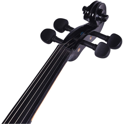 Kadence Vivaldi Acoustic Violin Full Size with Bow, Rosin, Carrying Hard Case,Instrument for Beginners, Adults, Boys, Girls, Children, Kids (4/4, Black) 