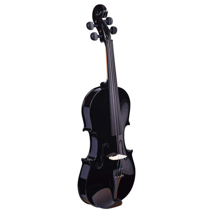 Kadence Vivaldi Acoustic Violin Full Size with Bow, Rosin, Carrying Hard Case,Instrument for Beginners, Adults, Boys, Girls, Children, Kids (4/4, Black) 