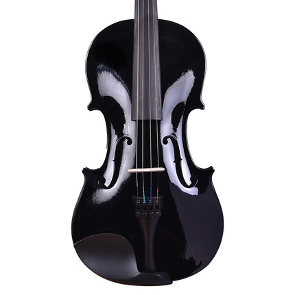 Kadence Vivaldi Acoustic Violin Full Size with Bow, Rosin, Carrying Hard Case,Instrument for Beginners, Adults, Boys, Girls, Children, Kids (4/4, Black) 