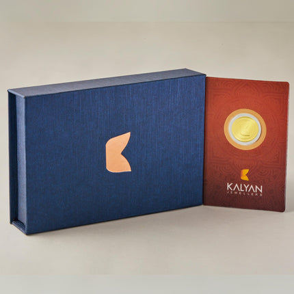 Kalyan Jewelers 2 grams 22K (916) Purity Gold Coins - BIS Hallmarked - Rose 