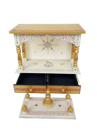 Kamdhenu Art and Craft Wooden Temple/Home/Pooja Mandir/Mandap (Gold), 61 cm 