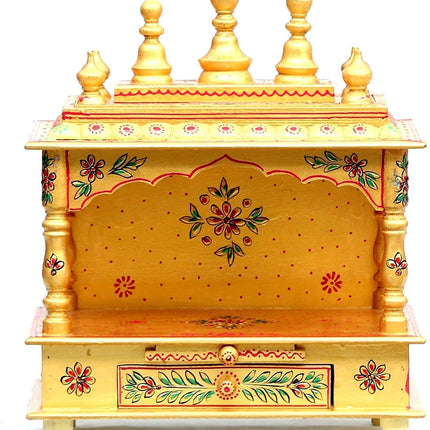 Kamdhenu art and craft Wooden Temple/Home Temple/Pooja Mandir/Pooja Mandap/Temple 