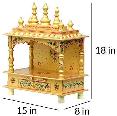 Kamdhenu art and craft Wooden Temple/Home Temple/Pooja Mandir/Pooja Mandap/Temple 