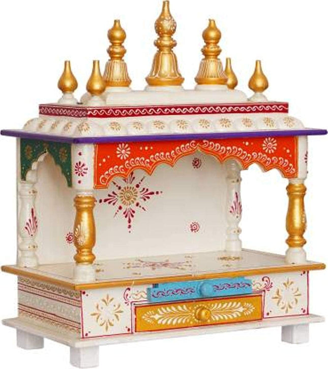 Kamdhenu art and craft Wooden Temple/Home Temple/Pooja Mandir/Pooja Mandap/Temple 