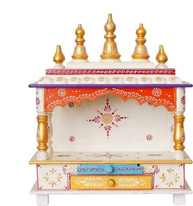 Kamdhenu art and craft Wooden Temple/Home Temple/Pooja Mandir/Pooja Mandap/Temple 