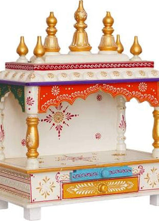 Kamdhenu art and craft Wooden Temple/Home Temple/Pooja Mandir/Pooja Mandap/Temple 