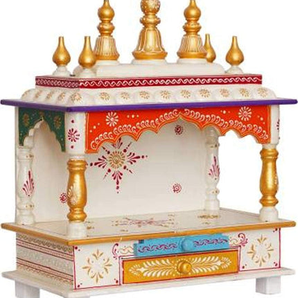 Kamdhenu art and craft Wooden Temple/Home Temple/Pooja Mandir/Pooja Mandap/Temple 