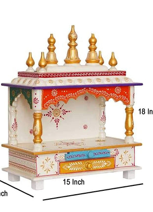 Kamdhenu art and craft Wooden Temple/Home Temple/Pooja Mandir/Pooja Mandap/Temple 