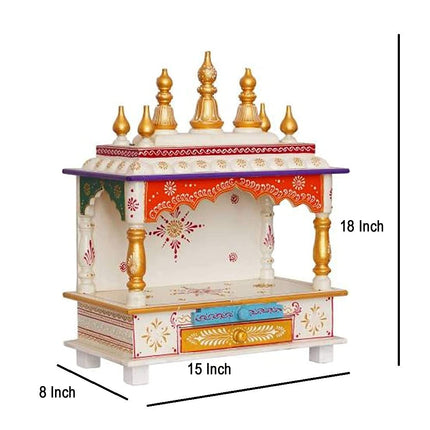 Kamdhenu art and craft Wooden Temple/Home Temple/Pooja Mandir/Pooja Mandap/Temple 